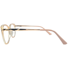 Armação para Óculos Feminino Empório Glasses Nude Cristal Gatinho EG 3312 C8 55
