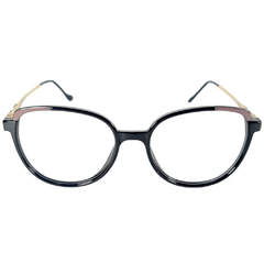 Armação para Óculos Feminino Empório Glasses Preto/Roxo Redondo EG3315 C5 53