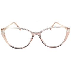 Armação para Óculos Feminino Empório Glasses Rosa Cristal Gatinho EG3317 C9 54