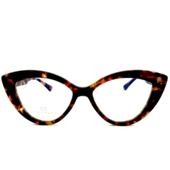 Armação para Óculos Feminino Empório Glasses Tartaruga Vinho Gatinho EG3467 C18 52