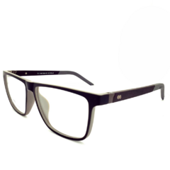 Armação para Óculos Masculino Empório Glasses Preto Fosco/Cinza Fosco Clip-On EG3485 C8 56