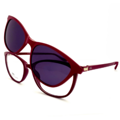 Armação para Óculos Feminino Empório Glasses Vinho Clip-On EG3492 C8 51
