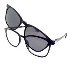 Armação para Óculos Masculino Empório Glasses Preto Clip-On EG3493 C15 51