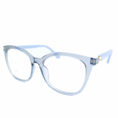 Armação para Óculos Feminino Empório Glasses Azul Cristal Gatinho EG3526 C13 51