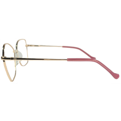 Armação para Óculos Feminino Empório Glasses Dourado Geométrico EG4158 C9 54