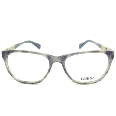 Armação para Óculos Feminino Guess Azul Mesclado Retangular/Redondo GU2559 056 52