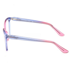 Armação para Óculos Feminino Guess Azul Cristal/Rosa Cristal Gatinho GU2965 092 55