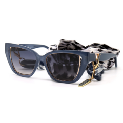 Óculos de Sol Feminino Guess Azul Cristal/Dourado Gatinho GU7816 20W 54