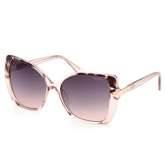 Óculos de Sol Feminino Guess Rosa Cristal Quadrado/Gatinho GU7820 57B 56