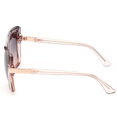 Óculos de Sol Feminino Guess Rosa Cristal Quadrado/Gatinho GU7820 57B 56