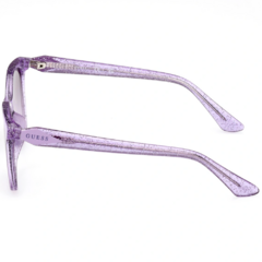Óculos de Sol Infantil Guess Roxo Cristal/Glitter Quadrado GU9238 83Z 49