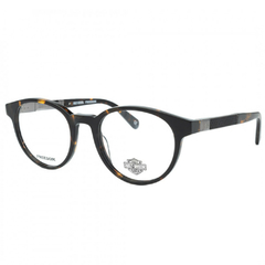 Óculos de Grau Masculino Harley-Davidson Mesclado Marrom Redondo HD9015 052 51