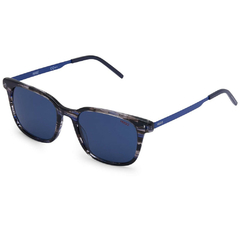 Óculos de Sol Masculino Hugo Boss Mesclado Marrom/Azul Retangular/Redondo HG1036S 38IKU 51