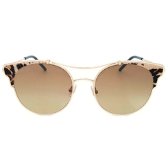 Óculos de Sol Feminino Jimmy Choo Pelo Mesclado/Dourado Redondo Gatinho LUE XMG86 59