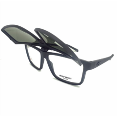 Armação para Óculos Masculino Mormaii Preto Fosco Clip-On M6160 A14 58
