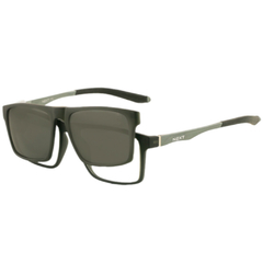 Armação para Óculos Masculino Next Cinza Fosco Clip-On N81336 C3 53