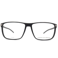 Armação para Óculos Masculino Porsche Design Preto Fosco Retangular P8327 A 56