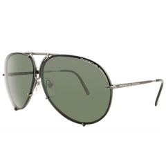 Óculos de Sol Unissex Porsche Design Cinza Chumbo Aviador/Troca de lente P8478 C 66