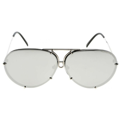 Óculos de Sol Unissex Porsche Design Cromado Aviador/Troca de lente P8478 M 66
