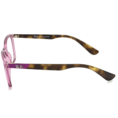 Armação para Óculos Infantil Ray-Ban Roxo Cristal Retangular RB1574L 3797 49