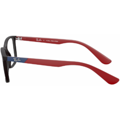 Armação para Óculos Infantil Ray-Ban Preto Fosco Quadrado RB1589L 3794 50