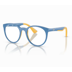 Armação para Óculos Infantil Ray-Ban Azul/Amarelo Redondo RB1628 3951 48