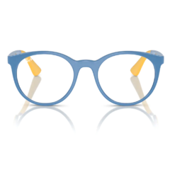 Armação para Óculos Infantil Ray-Ban Azul/Amarelo Redondo RB1628 3951 48