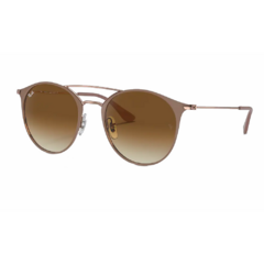 Óculos de Sol Feminino Ray-Ban Nude/Bronze Gatinho/Redondo RB3546L 9071/51 52
