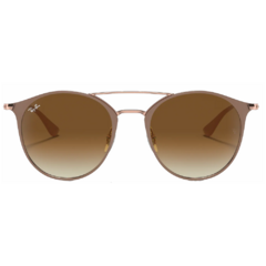 Óculos de Sol Feminino Ray-Ban Nude/Bronze Gatinho/Redondo RB3546L 9071/51 52