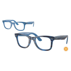 Armação para Óculos Feminino Ray-Ban Azul Cristal Quadrado RB4340V 8384 50