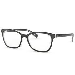 Armação para Óculos Unissex Ray-Ban Preto/Cristal Retangular RB5362 2034 54