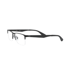 Armação para Óculos Masculino Ray-Ban Preto Fosco Retangular RB6335 2503 58