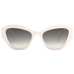 Óculos de Sol Feminino Prada Branco Geométrico/Gatinho SPR07Y 142-130 53