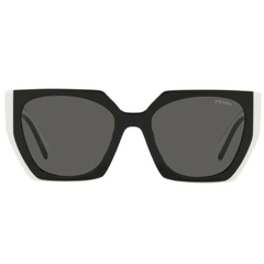 Óculos de Sol Feminino Prada Preto/Branco Geométrico/Gatinho SPR15W 09Q-5S0 54