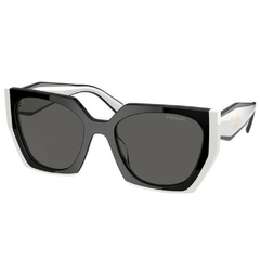 Óculos de Sol Feminino Prada Preto/Branco Geométrico/Gatinho SPR15W 09Q-5S0 54