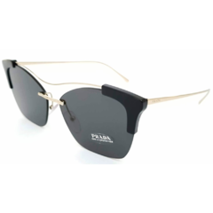 Óculos de Sol Feminino Prada Preto/Dourado Gatinho SPR21U KUI-5S0 57