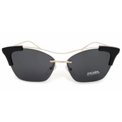 Óculos de Sol Feminino Prada Preto/Dourado Gatinho SPR21U KUI-5S0 57