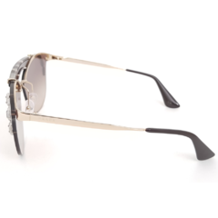 Óculos de Sol Feminino Prada Dourado/Tartaruga Redondo SPR53U C3O-3D0 42