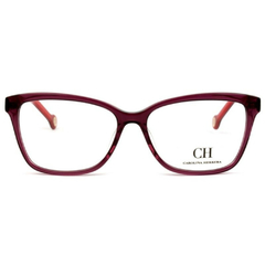 Armação para Óculos Feminino Carolina Herrera Vermelho Cristal Quadrado/Gatinho VHE585 0W48 55 - comprar online