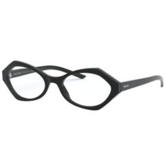 Óculos de Grau Feminino Prada Preto Geométrico/Gatinho VPR12X 1AB-1O1 53