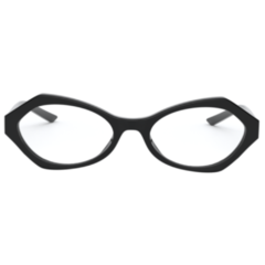 Óculos de Grau Feminino Prada Preto Geométrico/Gatinho VPR12X 1AB-1O1 53