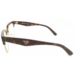 Óculos de Grau Unissex Prada Tartaruga/Dourado Quadrado VPR30R 2AU-1O1 52