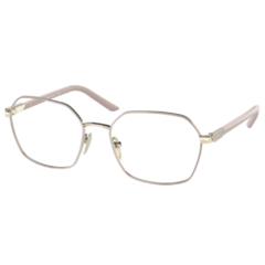 Óculos de Grau Feminino Prada Nude/Dourado Hexagonal VPR55Y 09Y-1O1 53