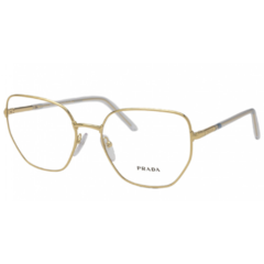Óculos de Grau Feminino Prada Dourado Geométrico/Gatinho VPR60W ZVN-1O1 55