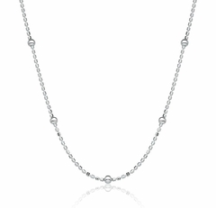 Choker Bolinhas 3mm Diamantadas 40cm - comprar online