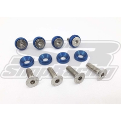 ARRUELA AZUL COM PARAFUSO M6 (8 PÇS) BAIXA - POKE PARTS - comprar online