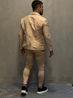 conjunto masculino blazer e calça bege - exaut na internet
