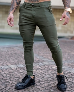calça alfaiataria - verde militar