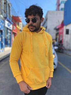 moletom unissex liso - amarelo