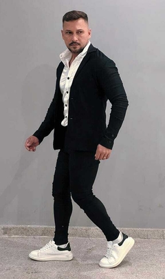 conjunto masculino blazer e calça preto